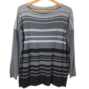 Vince. Merino Wool Striped Oversized Sweater Small